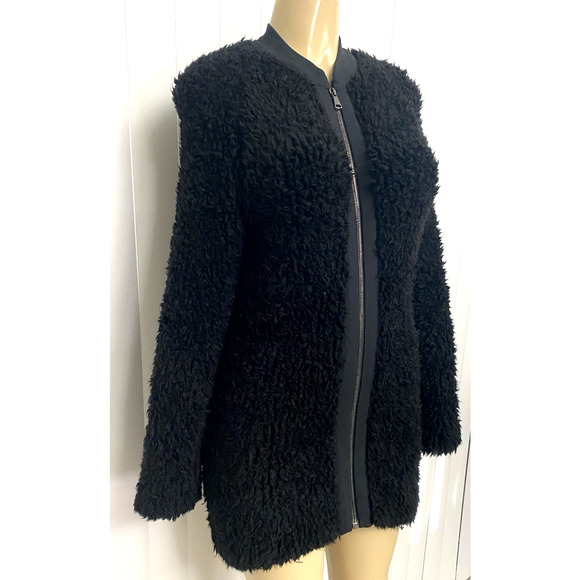 GIAMBATTISTA VALLI GIAMBA Long Sleeve Wool Cardigan Zip Jacket Sweater Black XXS - Picture 5 of 12